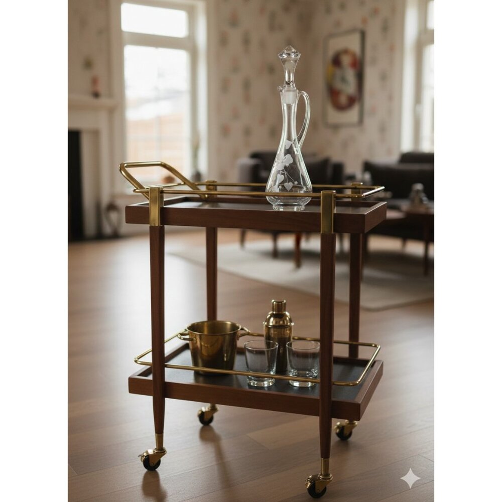 VTG Clear Glass Decanter Etched Floral Handle Stopper Unmarked Barware Vase